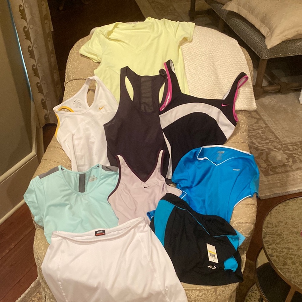 Bundle of tennis/workout clothing.